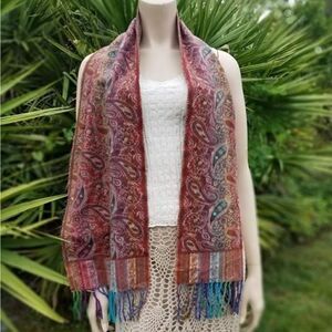 Merona Multi-Colored 100% Acrylic Scarf
